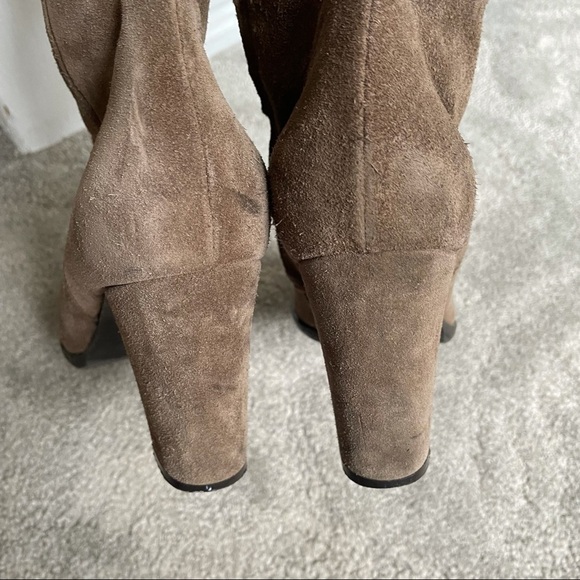 Anna F. Italian Suede Heeled Fold Over Brown Boots Euro 39.5 - Picture 6 of 9